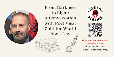 Hauptbild für Darkness to Light: A Conversation with Poet Visar Zhiti for World Book Day