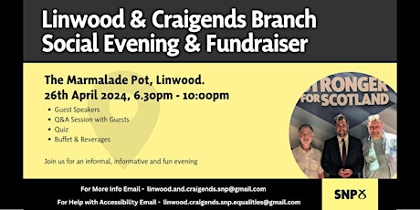 Linwood & Craigends SNP Social Evening & Fundraiser