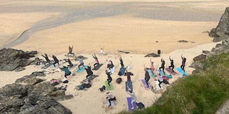 Beach Yoga Fun