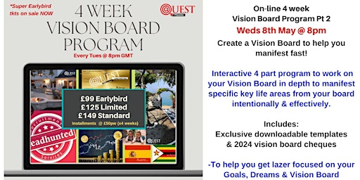 Imagen principal de Pt2 4 week Vision Board Program 2024