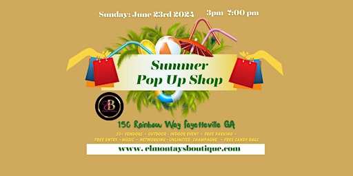 Imagem principal do evento Summer Pop Up Shop