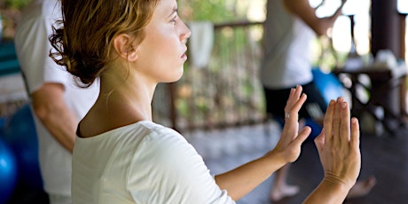 Morning tai chi class