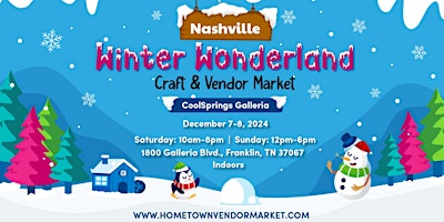 Imagem principal do evento Nashville Winter Wonderland Craft and Vendor Market