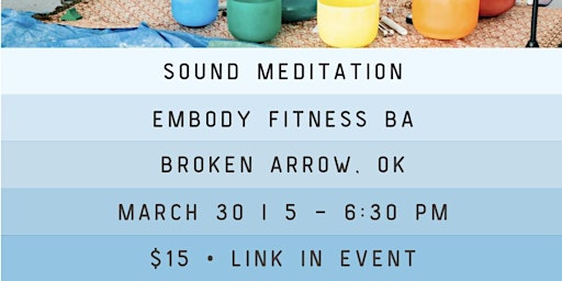 Image principale de Sound Bath - Embody Fitness BA