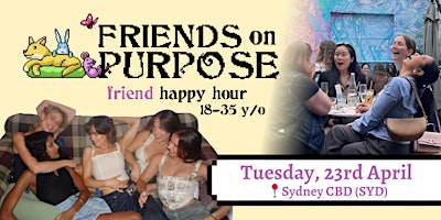 Primaire afbeelding van Friends On Purpose: Friend Happy Hour (18-35 y/o)