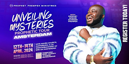 Imagem principal do evento "UNVEILING MYSTERIES" PROPHETIC TOUR, AMSTERDAM