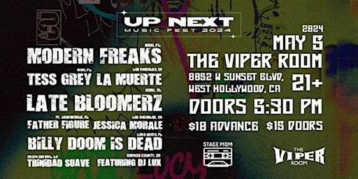 Hauptbild für Up Next Music Fest takes on The Viper Room