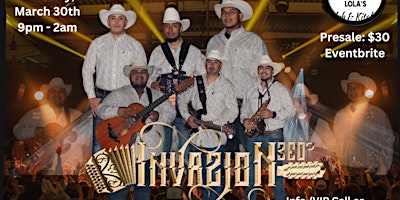 Imagem principal do evento Tejano Night Special-Grupo Invasion 360