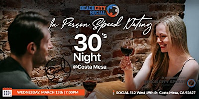 [Women SOLD OUT] Speed Dating | Costa Mesa | "30's Night"  primärbild