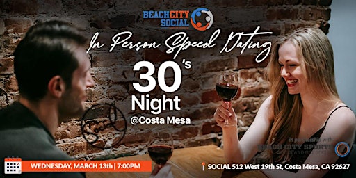 [Women SOLD OUT] Speed Dating | Costa Mesa | "30's Night" primary image
