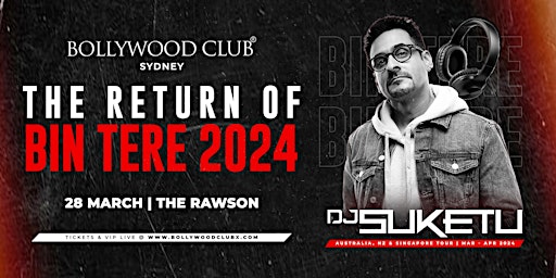 Primaire afbeelding van Bollywood Club - India’s Favourite DJ Suketu at The Rawson, Sydney