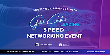 Gold Coast's Leading Speed Networking Event – Online – Tue 02 Apr primary image