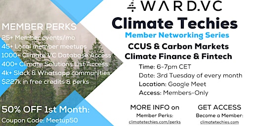 All Things Carbon & Climate Finance Discussion & Networking Monthly Call primary image