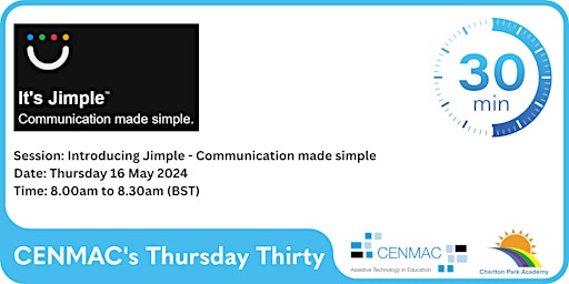 CENMAC's Thursday Thirty - Introducing Jimple - Communication made simple primary image