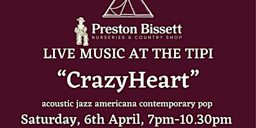 Imagen principal de Live Music in the Tipi with “Crazy Heart”