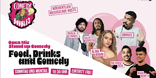 Stand-Up Comedy, Open Mic in Stuttgart mit Food & Drinks primary image