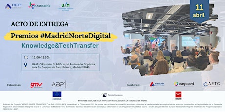 Entrega de  Premios Madrid Norte Digital Knowledge&Tech Transfer