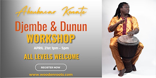 Djembe & Dunun Workshop with Aboubacar Konate - All Levels primary image