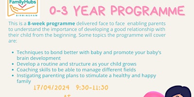 Image principale de 0-3 YEAR PARENTING PROGRAMME