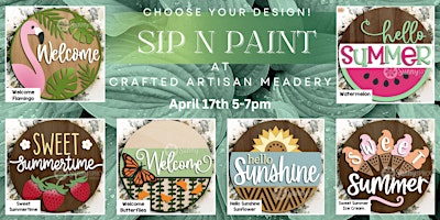 Imagem principal de Crafted Artisan Meadery Sip & Paint Class