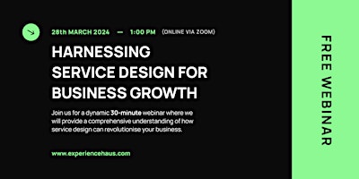 Harnessing Service Design for Business Growth  primärbild