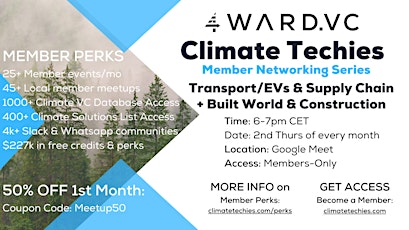 Transportation, EVs & Supply Chain + Built World & Construction Networking