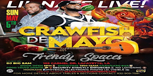 Imagen principal de CRAWFISH DE MAYO W/ LIL' NATHAN & DJ BIG SAM