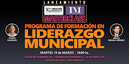 Imagen principal de MASTERCLASS - PROGRAMA DE FORMACIÓN POLITICA