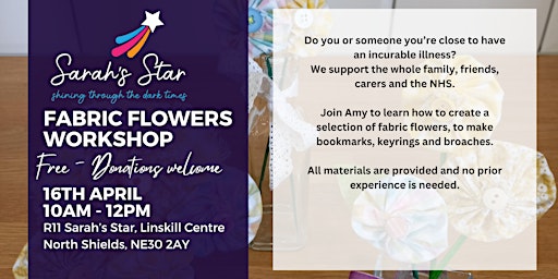 Imagem principal do evento Fabric Flowers Workshop