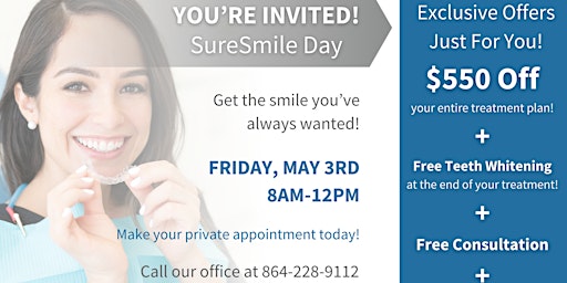 Imagem principal do evento SureSmile Clear Aligner Day | ProGrin Dental of Simpsonville