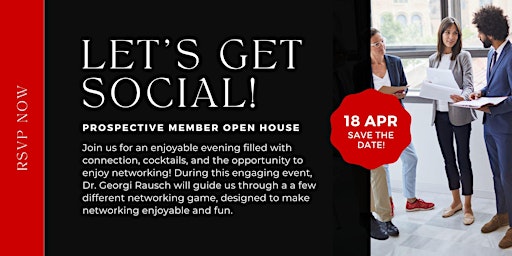 Immagine principale di Prospective Member Open House: Lets Get Social! 