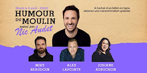 Imagem principal do evento Humour du Moulin - 9 avril 2024