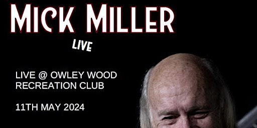 Imagem principal do evento Mick Miller - Live In Northwich