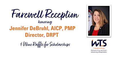 Imagem principal do evento Farewell Reception for Jennifer DeBruhl and Wine Raffle for Scholarships