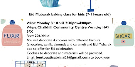 Eid Mubarak Baking class for kids