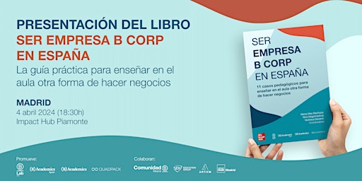 Imagem principal do evento Presentación del libro "Ser Empresa B Corp en España" - Madrid