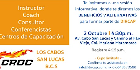 Imagen principal de Sesión Informativa DIRCAP- Capacitadores en Los Cabos BCS
