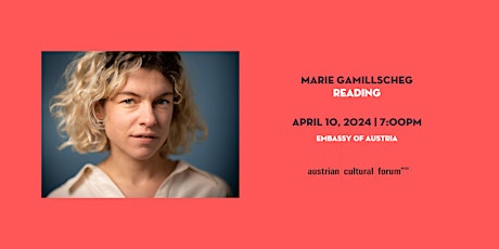 MARIE GAMILLSCHEG | ENGLISH BOOK READING AND Q&A primary image