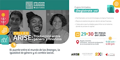 Imagem principal de Taller Arise: Traducción entre género y finanzas