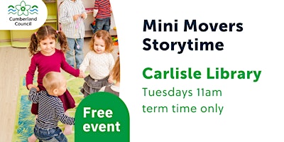 Image principale de Mini Movers Storytime at Carlisle Library