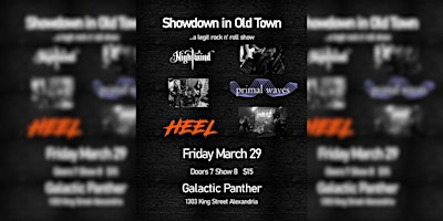 Image principale de LIVE MUSIC: Nightwind + Primal Waves + Heel @ Galactic Panther