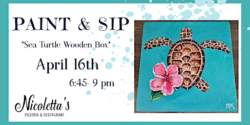 Imagem principal do evento Sea Turtle Wooden Box Paint Night