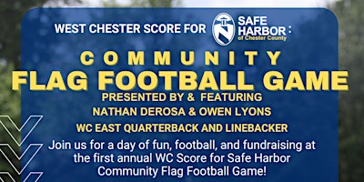Imagem principal do evento WC Score for Safe Harbor: Community Flag Football Game
