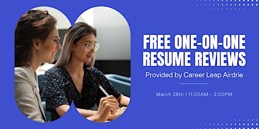 Free One-On-One Resume Review with Career Leap primary image