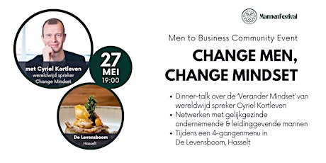 Change Men. Change Mindset. Men 2 Business netwerkavond - Welkom!