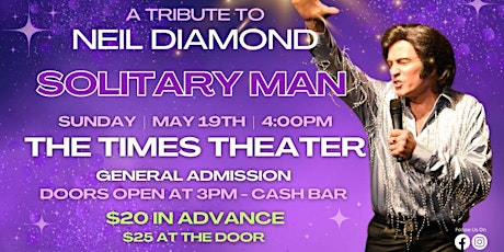 Solitary Man, Tribute to Neil Diamond - Sunday Show