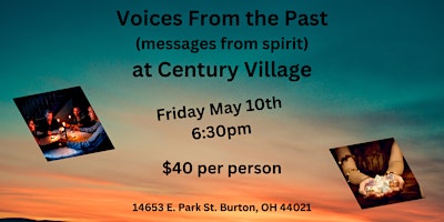 Primaire afbeelding van Voices From the Past (messages from spirit) at Century Village