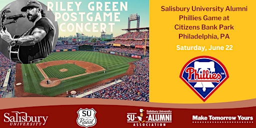 Primaire afbeelding van SU Alumni at a Phillies Game and Riley Green Concert
