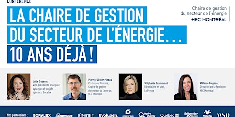 CHAIRE DE GESTION DU SECTEUR DE L’ÉNERGIE… 10 ANS DÉJÀ !