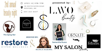 Primaire afbeelding van LAVO Beauty Night Hosted by Restore Hyper Wellness - Bedford & Miss NH!